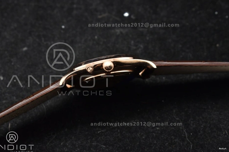 Strap Edition RG on White Thin Leather Best Brown Dial Ultra Master Moon APSF Super 1:1 SA925 Clone 0502
